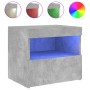 Concrete gray bedside table with LED lights 50x40x45 cm by , Nightstands - Ref: Foro24-836769, Price: 53,68 €, Discount: %