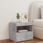 Concrete gray bedside table with LED lights 50x40x45 cm by , Nightstands - Ref: Foro24-836769, Price: 53,68 €, Discount: %