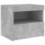 Concrete gray bedside table with LED lights 50x40x45 cm by , Nightstands - Ref: Foro24-836769, Price: 53,68 €, Discount: %