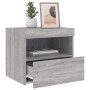 Bedside tables with LED lights 2 pcs Sonoma gray 50x40x45 cm by , Nightstands - Ref: Foro24-836774, Price: 91,61 €, Discount: %