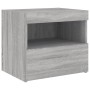 Bedside tables with LED lights 2 pcs Sonoma gray 50x40x45 cm by , Nightstands - Ref: Foro24-836774, Price: 91,61 €, Discount: %