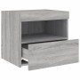 Bedside tables with LED lights 2 pcs Sonoma gray 50x40x45 cm by , Nightstands - Ref: Foro24-836774, Price: 91,61 €, Discount: %