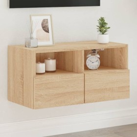 Sonoma oak engineered wood wall TV cabinet 60x30x30cm by , TV Furniture - Ref: Foro24-836858, Price: 42,74 €, Discount: %