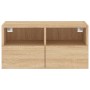 Sonoma oak engineered wood wall TV cabinet 60x30x30cm by , TV Furniture - Ref: Foro24-836858, Price: 42,74 €, Discount: %