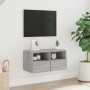 TV wall cabinet engineered wood Sonoma gray 60x30x30 cm by , TV Furniture - Ref: Foro24-836864, Price: 42,39 €, Discount: %