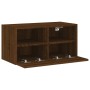 Oak brown engineered wood TV wall cabinet 60x30x30 cm by , TV Furniture - Ref: Foro24-836866, Price: 42,39 €, Discount: %