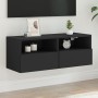 Mueble de pared para TV madera de ingeniería negro 80x30x30 cm de , Muebles TV - Ref: Foro24-836870, Precio: 47,64 €, Descuen...