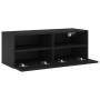 Mueble de pared para TV madera de ingeniería negro 80x30x30 cm de , Muebles TV - Ref: Foro24-836870, Precio: 47,64 €, Descuen...