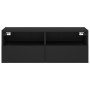 Mueble de pared para TV madera de ingeniería negro 80x30x30 cm de , Muebles TV - Ref: Foro24-836870, Precio: 47,64 €, Descuen...