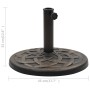 Round bronze polyresin umbrella base 11 kg by vidaXL, Umbrella bases - Ref: Foro24-45201, Price: 54,20 €, Discount: %