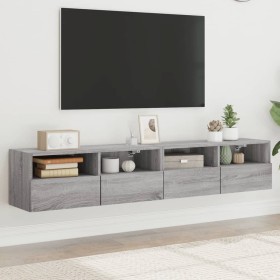 TV-Wandmöbel 2 Stück graues Sonoma-Holz 80x30x30 cm von , TV-Möbel - Ref: Foro24-836879, Preis: 83,99 €, Rabatt: %