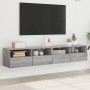 Muebles de pared para TV 2 uds madera gris Sonoma 80x30x30 cm de , Muebles TV - Ref: Foro24-836879, Precio: 83,99 €, Descuent...