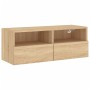 Mueble de pared TV madera ingeniería roble Sonoma 80x30x30 cm de , Muebles TV - Ref: Foro24-836872, Precio: 55,36 €, Descuent...