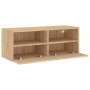 Mueble de pared TV madera ingeniería roble Sonoma 80x30x30 cm de , Muebles TV - Ref: Foro24-836872, Precio: 55,36 €, Descuent...