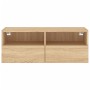 Mueble de pared TV madera ingeniería roble Sonoma 80x30x30 cm de , Muebles TV - Ref: Foro24-836872, Precio: 55,36 €, Descuent...