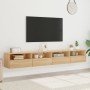 TV wall furniture 2 pcs Sonoma oak wood 100x30x30 cm by , TV Furniture - Ref: Foro24-836887, Price: 83,60 €, Discount: %