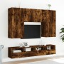 TV wall furniture 2 pcs smoked oak wood 100x30x30 cm by , TV Furniture - Ref: Foro24-836891, Price: 94,14 €, Discount: %