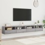 TV-Wandmöbel 2 Stück graues Sonoma-Holz 100x30x30 cm von , TV-Möbel - Ref: Foro24-836893, Preis: 101,14 €, Rabatt: %