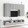 TV-Wandmöbel 2 Stück graues Sonoma-Holz 100x30x30 cm von , TV-Möbel - Ref: Foro24-836893, Preis: 101,14 €, Rabatt: %