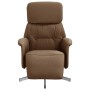 Sillón reclinable con reposapiés tela marrón de , Sillones - Ref: Foro24-356660, Precio: 213,75 €, Descuento: %