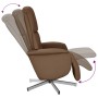 Sillón reclinable con reposapiés tela marrón de , Sillones - Ref: Foro24-356660, Precio: 213,75 €, Descuento: %