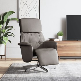 Sillón reclinable con reposapiés tela gris taupe de , Sillones - Ref: Foro24-356662, Precio: 202,99 €, Descuento: %