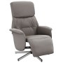 Sillón reclinable con reposapiés tela gris taupe de , Sillones - Ref: Foro24-356662, Precio: 203,03 €, Descuento: %