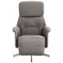 Sillón reclinable con reposapiés tela gris taupe de , Sillones - Ref: Foro24-356662, Precio: 203,03 €, Descuento: %