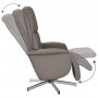 Sillón reclinable con reposapiés tela gris taupe de , Sillones - Ref: Foro24-356662, Precio: 203,03 €, Descuento: %