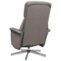 Sillón reclinable de masaje con reposapiés tela gris taupe de , Sillones - Ref: Foro24-356674, Precio: 196,30 €, Descuento: %