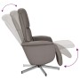 Sillón reclinable de masaje con reposapiés tela gris taupe de , Sillones - Ref: Foro24-356674, Precio: 196,30 €, Descuento: %