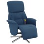 Relax-Massagesessel mit Fußstütze aus blauem Stoff von , Sessel - Ref: Foro24-356676, Preis: 195,99 €, Rabatt: %