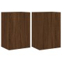 Wall-mounted TV furniture 2 units brown oak wood 40.5x30x60 cm by , TV Furniture - Ref: Foro24-836923, Price: 72,30 €, Discou...