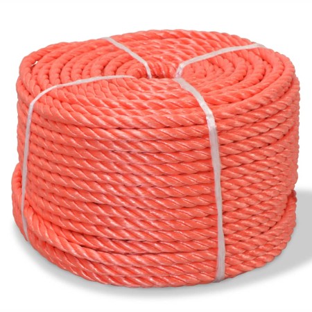 Twisted polypropylene rope 14 mm 100 m orange by vidaXL, Ropes and metal cords - Ref: Foro24-143838, Price: 64,96 €, Discount: %