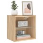 Wall bedside tables with LED lights 2 units Sonoma Oak by , TV Furniture - Ref: Foro24-837069, Price: 48,99 €, Discount: %