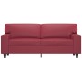 Sofá de 2 plazas de cuero sintético rojo vino 140 cm de , Sofás - Ref: Foro24-359420, Precio: 273,35 €, Descuento: %