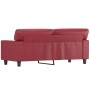 Sofá de 2 plazas de cuero sintético rojo vino 140 cm de , Sofás - Ref: Foro24-359420, Precio: 273,35 €, Descuento: %