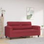 Sofá de 2 plazas de cuero sintético rojo vino 140 cm de , Sofás - Ref: Foro24-359586, Precio: 246,84 €, Descuento: %