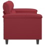 Sofá de 2 plazas de cuero sintético rojo vino 140 cm de , Sofás - Ref: Foro24-359586, Precio: 246,84 €, Descuento: %