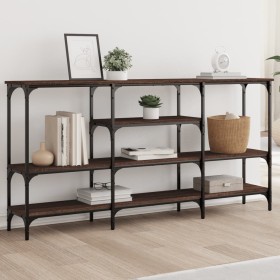 Oak brown engineered wood console table 160x29x80 cm by , Side tables - Ref: Foro24-839067, Price: 82,49 €, Discount: %