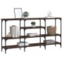 Oak brown engineered wood console table 160x29x80 cm by , Side tables - Ref: Foro24-839067, Price: 82,43 €, Discount: %