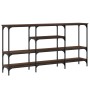 Oak brown engineered wood console table 160x29x80 cm by , Side tables - Ref: Foro24-839067, Price: 82,43 €, Discount: %