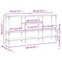 Konsolentisch aus eichenbraunem Holzwerkstoff, 160 x 29 x 80 cm von , Seitentische - Ref: Foro24-839067, Preis: 82,43 €, Raba...