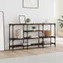 Mesa consola madera de ingeniería roble ahumado 160x29x80 cm de , Mesas auxiliares - Ref: Foro24-839065, Precio: 79,22 €, Des...