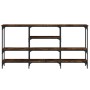 Mesa consola madera de ingeniería roble ahumado 160x29x80 cm de , Mesas auxiliares - Ref: Foro24-839065, Precio: 79,22 €, Des...