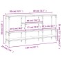 Konsolentisch aus geräuchertem Eichenholzwerkstoff, 160 x 29 x 80 cm von , Seitentische - Ref: Foro24-839065, Preis: 79,22 €,...