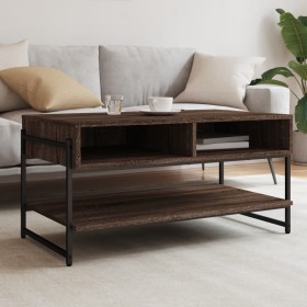 Brown oak plywood coffee table 90x50x45 cm by , Coffee table - Ref: Foro24-838972, Price: 47,64 €, Discount: %