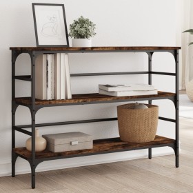 Smoked oak engineered wood console table 100x32x75 cm by , Side tables - Ref: Foro24-839050, Price: 59,99 €, Discount: %