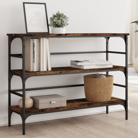 Smoked oak engineered wood console table 100x32x75 cm by , Side tables - Ref: Foro24-839050, Price: 58,98 €, Discount: %