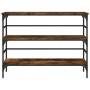 Smoked oak engineered wood console table 100x32x75 cm by , Side tables - Ref: Foro24-839050, Price: 59,99 €, Discount: %